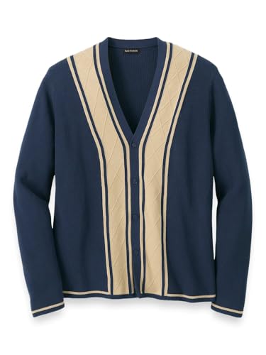 Paul Fredrick Men's Cotton Button Front Cardigan Sweater