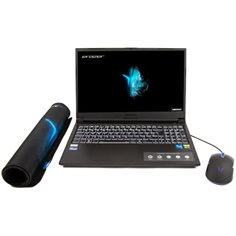 MEDION ERAZER Crawler E30 Intel Core i5-12450H 8 GB 512 GB SSD NVIDIA GeForce RTX 3050 15.6" 144 Hz 300 nit Gaming Laptop Bundle -, Mouse And Mouse mat, 30035120, Black Cover
