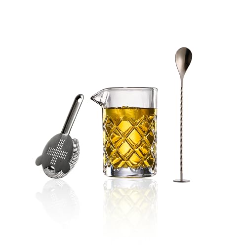 Fioance Diamond Cut Mixing Glass Bar Set 13.5oz