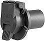 CURT 56415 Replacement Twist-Lock Vehicle-Side RV Blade 7-Pin Connector, Factory Tow Package and USCAR Socket Required , Black