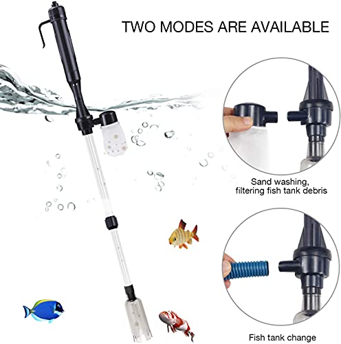 HAMON Pulitore per Ghiaia Acquario Aspirapolvere Elettrico per Acquario Pulizia della Sabbia di Ghiaia Cambio dell'Acqua Dell'Acquario per dell'Acqua, Alghe,Pulizia dello Sporco - Image 6