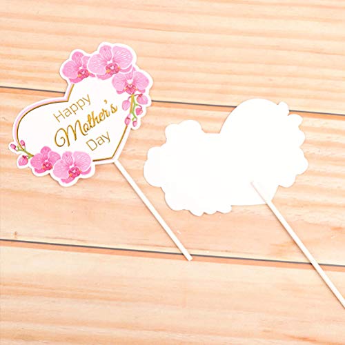 SOIMISS 20st Moederdag Cake Topper Paper Party Cake Insert DIY Cake Decor Pink - Image 4