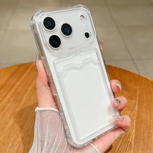 Coque iPhone 17 transparente antichoc étui silicone souple avec porte-carte