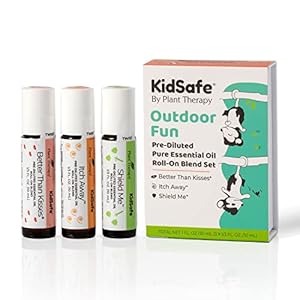 Plant Therapy Outdoor Fun KidSafe Essential Oil Blends Set 100% Pure, Pre-Diluted Roll Ons, Ready-to-Use, Natural Aromatherapy for Children’s Top Outdoor Needs