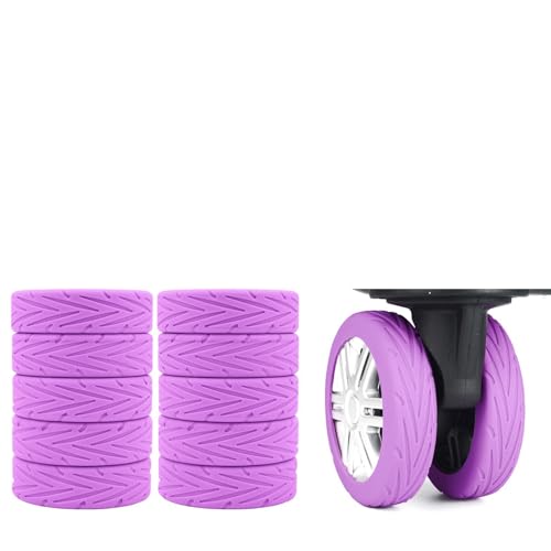 Housses de roue de bagages silencieuses anti-bruit en silicone x10