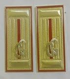 giubbe rosse firenze storia  ALAMARI DA GIUBBA PER GUARDIA GIURATA CON SIGLA GG SU FONDO ROSSO - DIM. 6,7 x 2,8 cm