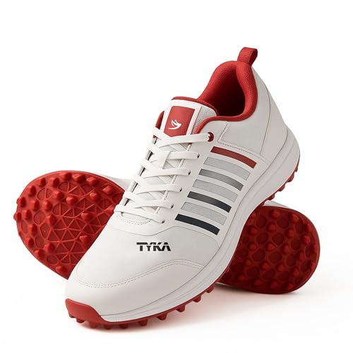 Image of TYKA Storm ETPU Studs Cricket Shoes for Men - Lightweight Turf Shoes w /Enhanced Grip Studs for Bowling, Batting & Fielding