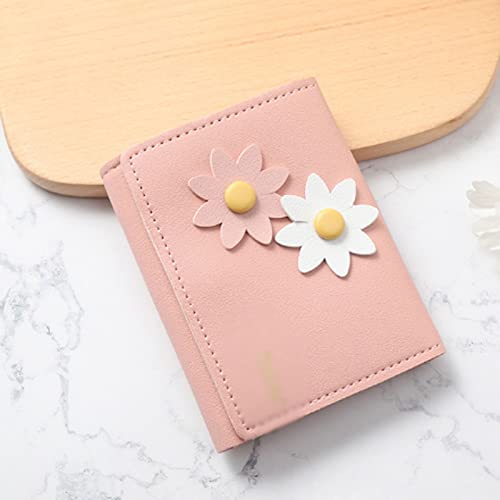 Womens wallet Female Lady Style Student Simple Small Flower Japanese Folding Card Bag Wallet Coin Purse Money Bag4