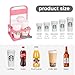 musbus Reusable Drink Carrier with Handle for Delivery Drivers, Portable Cup/Coffee Holder Accessories for Delivery, Foldable Drinks Caddy with Tray, Car Durable Plastic Festive Bottle, Vacation