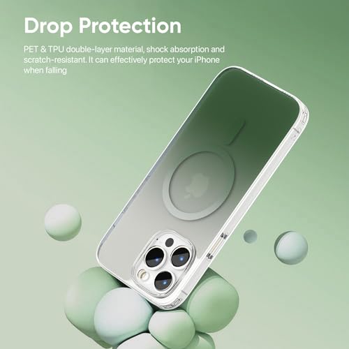 Image of Vaku Luxos Maven Magpro Back Cover Case for iPhone 15 Pro Scratch Resistant Slim Fit Protective Design Military-Grade Protection Compatible with Mag-Safe Wireless Charging - Green
