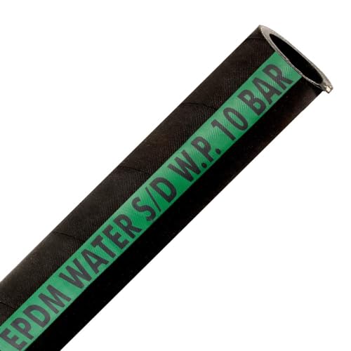 EPDM Saugschlauch, Druckschlauch Innen-Ø 32mm (1 1/4 Zoll) Länge Meterware - robust, knickstabil & abriebfest, Schlauch für z.B. Wasser, Heißwasser, Abwasser, Gülle, Fäkalien