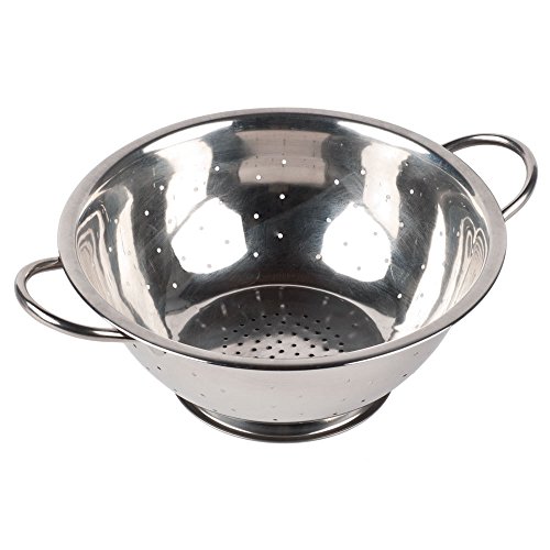 Winco Colander With Base, 5-Quart, Stainless Steel #TOP8