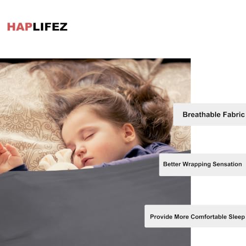 Image of Sensory Bed Sheet, Weighted Blanket with Compression Sheet - Breathable, Stretch Fit, Lightweight Calming Sleep Blanket, Grey, 63 inchx60 inch