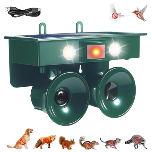 2026 Ultrasonic Bird Repeller Solar Powered Bird Deterrents Bird Repellent Devices Outdoor with IP65 Waterproof Woodpecker Deterrent for House Pigeon Repellent Devices for Balconies Patio Garden Farm