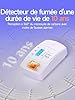 Heiman Détecteur de Monoxyde de Carbone Détecteur de CO avec Batterie échangeable et Bouton de Test et Voyant d'état LED, Capteur 10 Ans