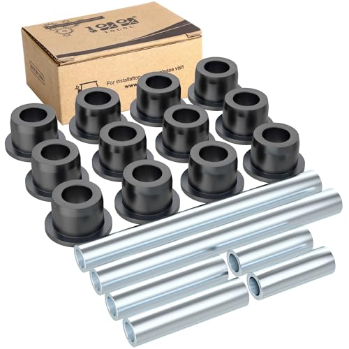 10L0L Golf Cart Bushing Kit for Club Car Precedent 2004-Up - Complete Front & Rear A-Arm & Spring Bushing Sleeve Set OEM Replacement 102506401 102506601 102956201