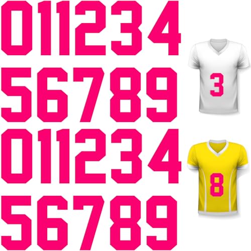 Zonon Pink Iron On Numbers