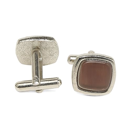 Image of MUTAQINOTI Mens Woven Premium Silk Necktie Suit Accessories Set With Pocket Square Cufflinks Brooch Tie Pin (TECP2)