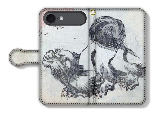手帳型 iPhone17 Air互換 スマホケース 【世界の名画】 葛飾北斎 ☆浮世絵☆ 北斎漫画 戯画 漫画 アート 絵画 芸術 日本 和 和風 和柄 伝統 (11)