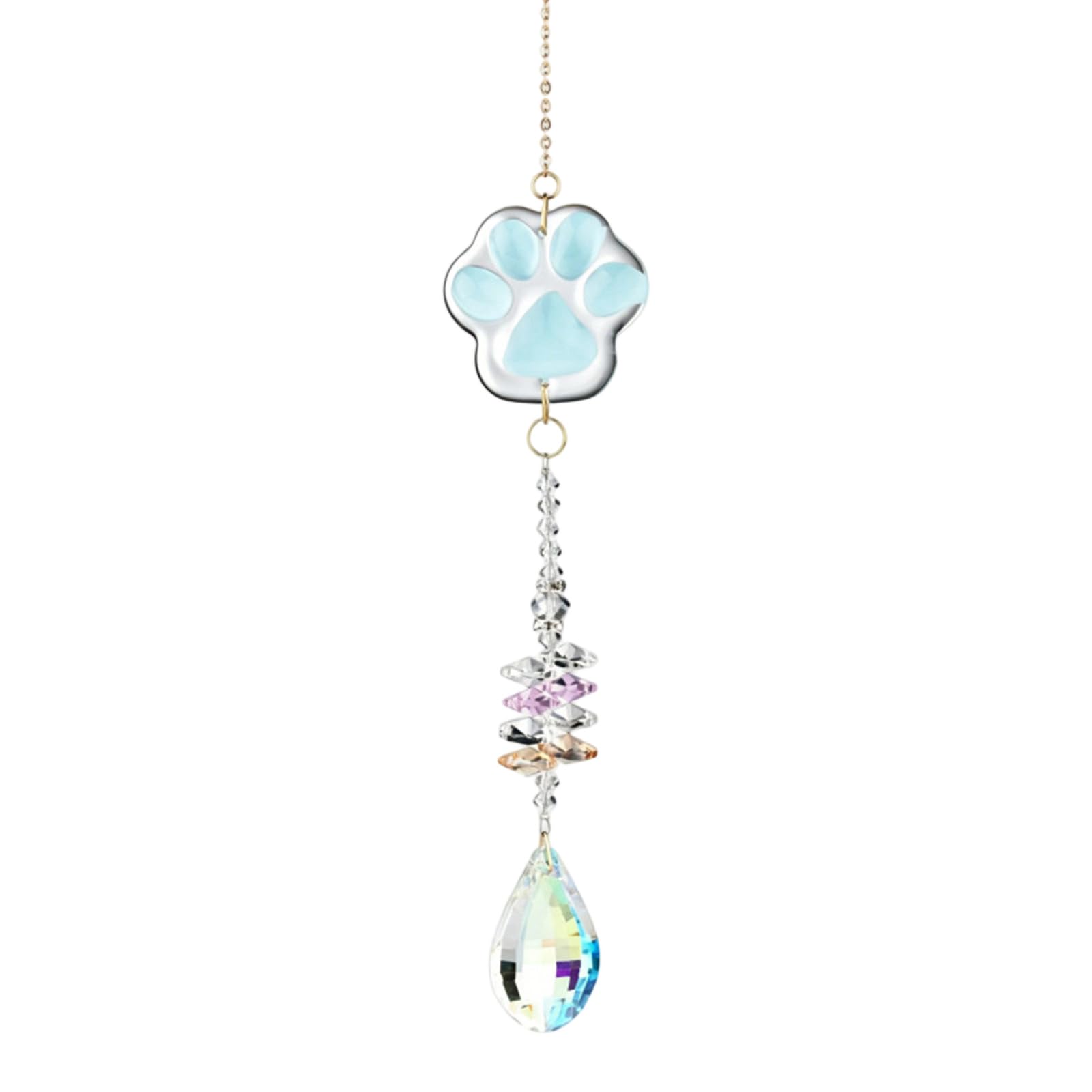 Kaeltsyn Pet Memorial Suncatchers Dog Memorial Gifts, Pet Loss Sympathy, Thoughtful Dogs and Cats Bereavement Remembrance Gifts, Paw Crystal Suncatchers Paw Remembrance