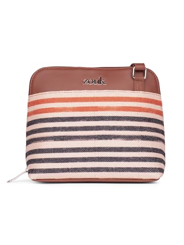 Image of ZOUK Printed Vegan Leather Out Of Office Sling Bag With Adjustable Strap For Women's Girls