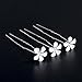 Produktbild MIAOO 20 Stück Kristall Strass & Perle Blume Haarnadeln perfekt Accessoire für den Alltag