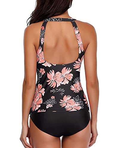 Image of Holipick Tankini Swimsuits for Women Two Piece High Neck Bathing Suit