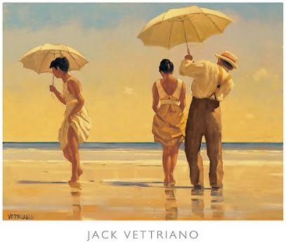 Image Conscious Mad Dogs by Jack Vettriano 15.75"x12" Art Print Poster Vintage
