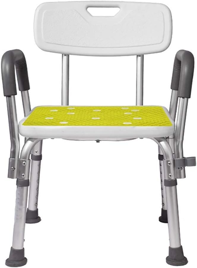 Banco De Ducha Altura Ajustable con Respaldo Sillas De Ruedas Ligeras Desmontables Estructura De Aluminio con Reposabrazos para Personas con Movilidad Limitada