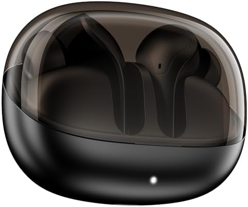 boAt Airdopes Plus 311, Glass Design, ENx Tech, Fast Charge, 50 Hrs Battery, App Support Bluetooth Earbuds, TWS Ear Buds Wireless Earphones with mic (Charcoal Black)
