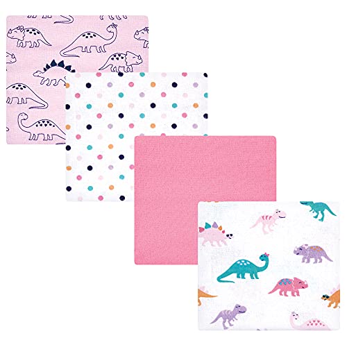 Image of Hudson Baby Unisex Baby Cotton Flannel Receiving Blankets, CuteASaurus, One Size