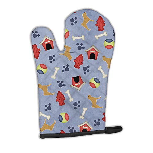 Caroline's Treasures BB3952OVMT Shar Pei Dog House Collection Oven Mitt Heat Resistant Thick Oven Mitt for Hot Pans and Oven, Kitchen Mitt Protect Hands, Cooking Baking Glove