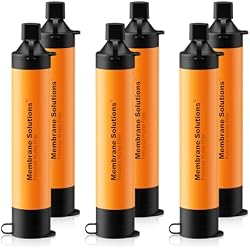 Membrane Solutions Personal Water Filter Straw S1 | NSF/ANSI 42 372 401 Certified, 1320 Gal Capacity, 0.1 Micron, Fits 28mm Bottle, BPA-Free, Survival Emergency Hiking Camping