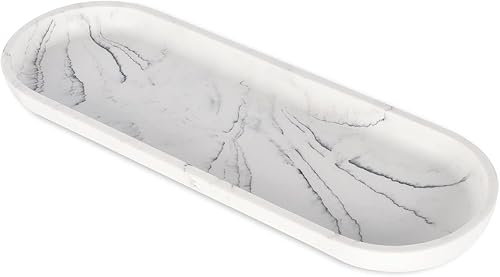 LKKL Bandeja de tocador, bandeja de baño, bandeja de almacenamiento para tanque de inodoro, bandejas de cocina, bandeja organizadora de encimera de