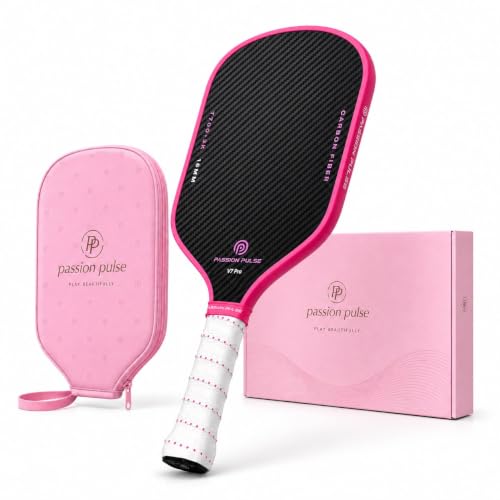Passion Pulse V7 Pro Pink Pickleball Paddle for Women, 3K Raw Carbon Fiber by Passion Pulse - Used condition - Image 2