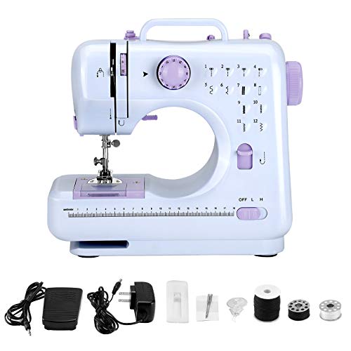 Multifunctional Small Portable Sewing Machine, Household Sewing Machine, Sewing Machine for Beginners, 12 Built-in Stitches, 2 Speed with Foot Pedal, Suitable For Beginners To Sew Easily