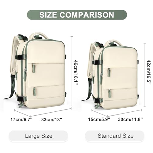 Image of coofay Large Travel Backpack For Women Men Airline Approved Carry On Backpack Flight Approved Waterproof Sports Luggage Backpack Casual Daypack Hiking Backpack