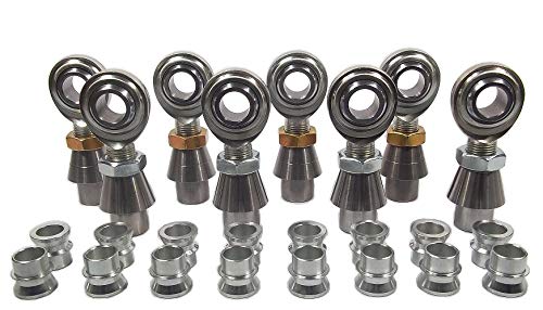 QSC 3/4 X 3/4-16 Economy 4-Link Rod End Kit with 3/4-5/8 High Misalignment Spacers & Bungs .250 Wall, Rod End, Heim Joint