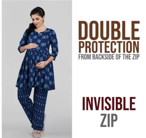 Image of Women's Rayon Fabric Feeding Night Suit for Women (TOP and Bottom)