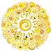 Sunshine Stickers Pack - 50 Cute Cartoon Suns for Kids, Water Bottles, Laptops, Scrapbooks & Parties (Waterproof)