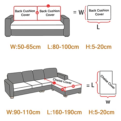 Okyuk 2023 New Sectional Couch Covers, Universal Wear-Resistant L Shape Velvet Separate Cushion Couch Chaise Covers For Both Left/Right Sectional Couch Furniture Protector (Pink, 2 Seat Cover) #TOP6
