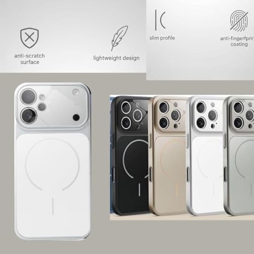 Image of Converter Case for iPhone 12 | Premium Protective Mag-Safe Cover | iPhone 17 Pro / iPhone17 Pro Max Series Style Design | in-Built Camera Guard | Wireless Charging Compatible (Silver)