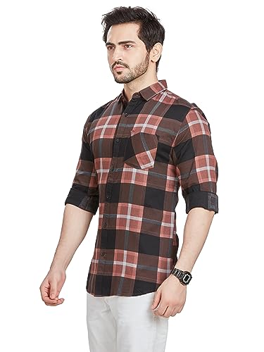 Image of BE ACTIVE Cotton Casual Checks Shirts for Men|| Casual Shirts for Men|| Mens Casual Shirts Full Sleeve