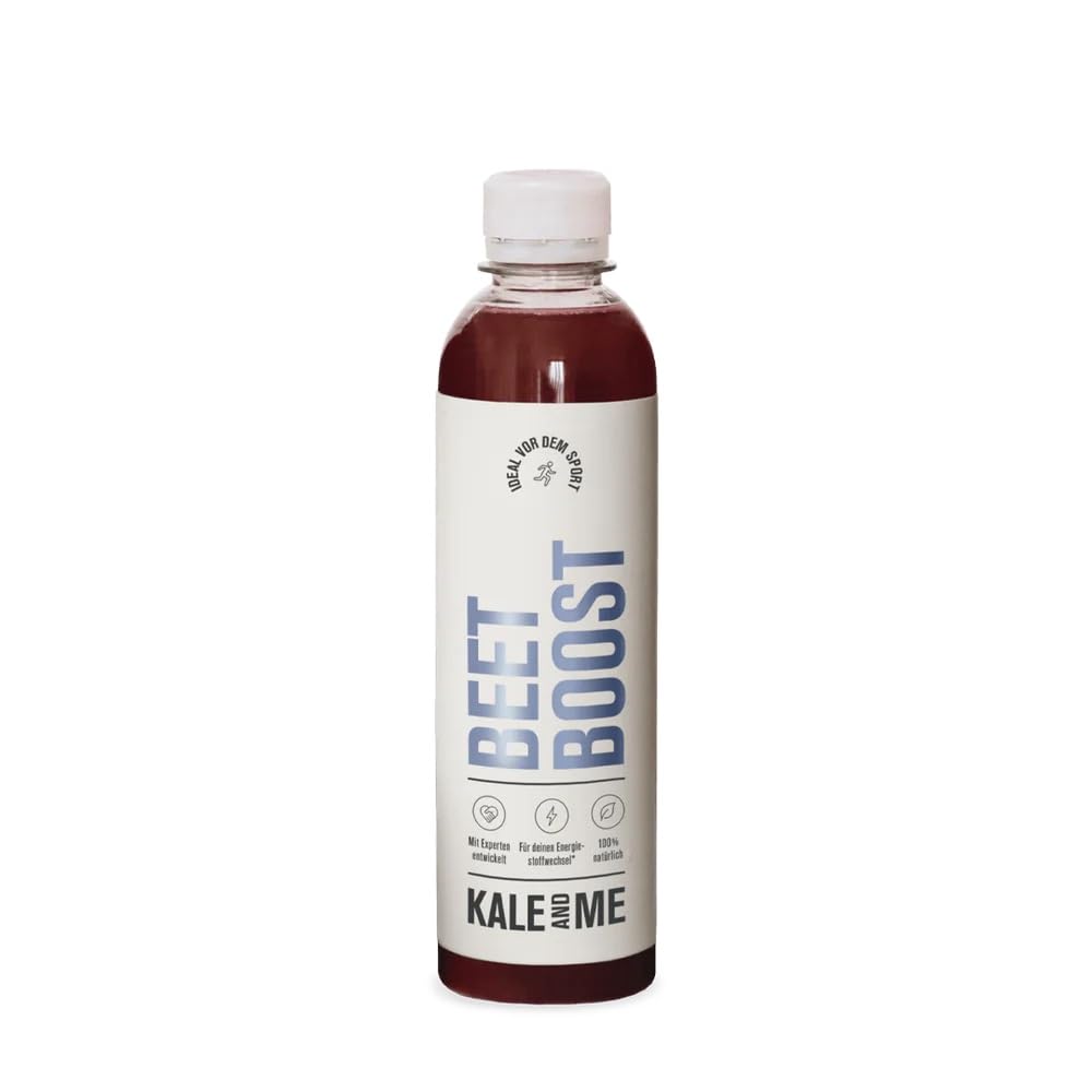 Kale&Me Beet Boost 12er Bundle – 12 Flaschen mit je 320 ml – kaltgepresster Rote Beete Saft mit Zitrone & Acerola – reich an natürlichem Nitrat – vegan, ohne Zusatz- & Konservierungsstoffe