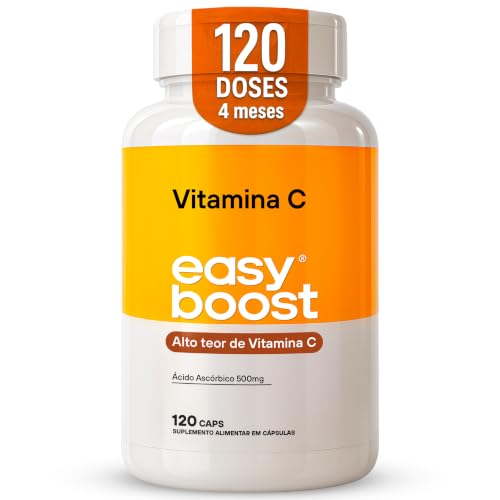 Vitamina C 100% Ácido Ascóribico 500mg Easy Boost 120 Cápsulas