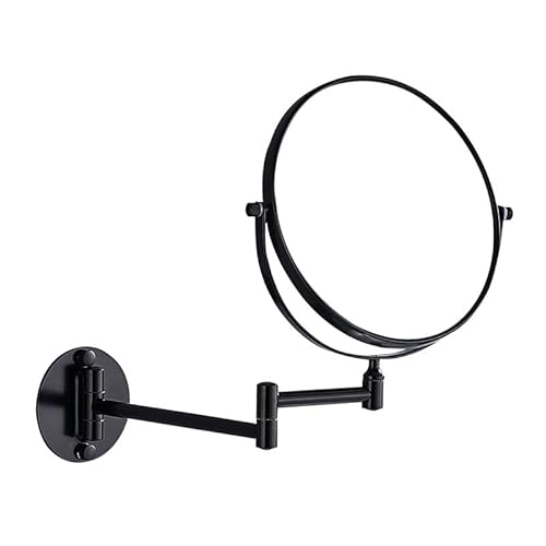 Upgrade 8" Large Size Wall Mount Makeup Mirror with 10X Magnification Double-Sided Swivel Mirror 360 Degree Extendable Arm
