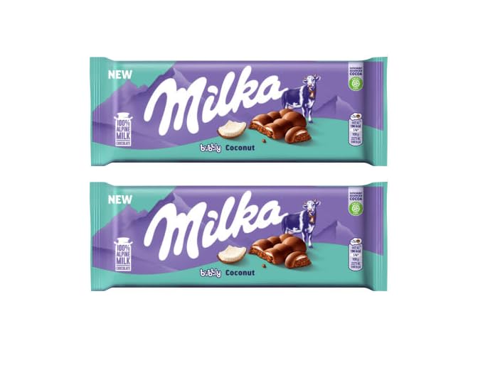 Amazon | Milka ミルカ チョコレート バブリー ココナッツ 97g x 2枚