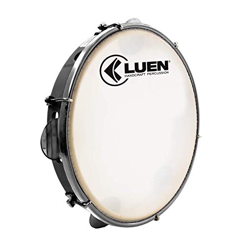 Pandeiro 12' Abs Preto Plat Inx Ferragem Cromada Leitosa