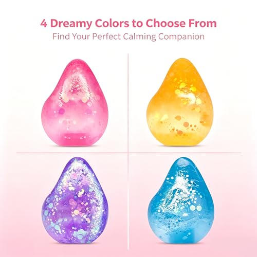 Fidget Toys Stress Cube, Cube Squishies Anxiety Stress Relief, Ice Squishy Stress Cube-Drop Malt Sugar Balls, Sensory Toys for Kids with Autism, Fidgets for Classroom Prize Toys (1pack Pink) by MoZkkiz - Image 4