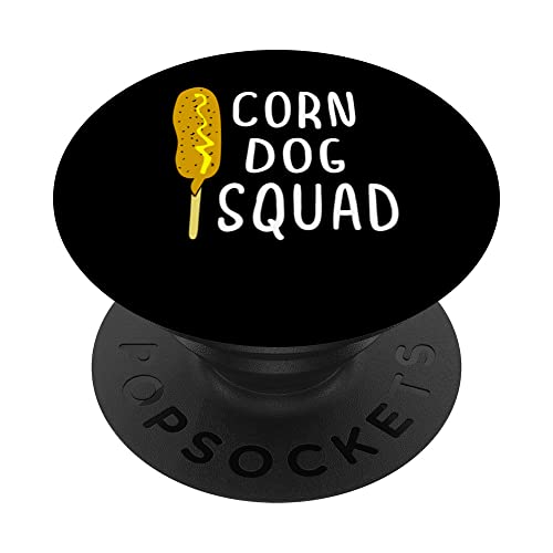 Corn Dog Squad Stick Dogs Corndog Man Stick PopSockets Swappable PopGrip, Black